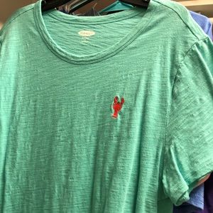 Green short sleeve shirt w/ mini lobster (XL)
